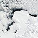 Satellite image showing the Amundsen sea sector of West Antarctica.